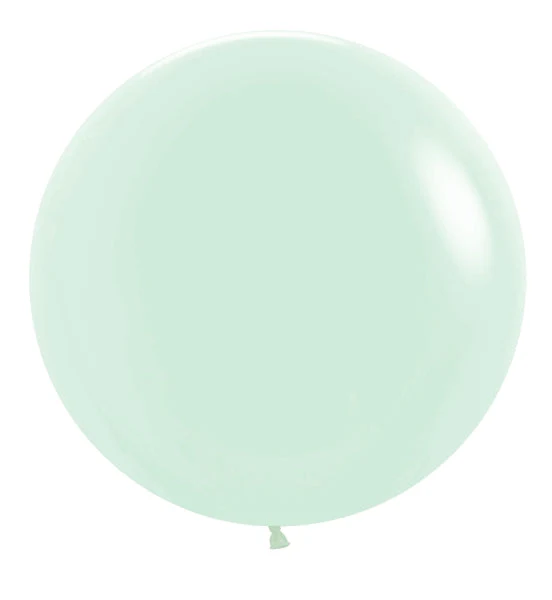 24" Sempertex/Betallatex Pastel Matte Green Latex Balloons (3 Per Bag)