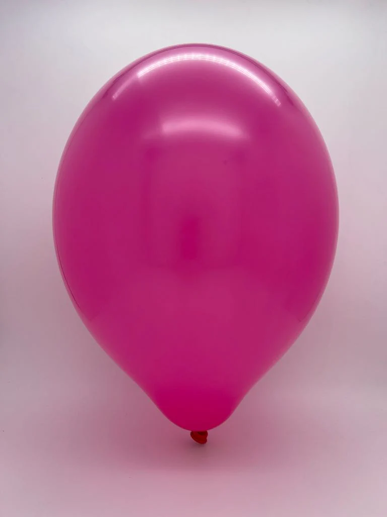 24" Cattex Premium Raspberry Pink Latex Balloons (1 Per Bag) - Image 2