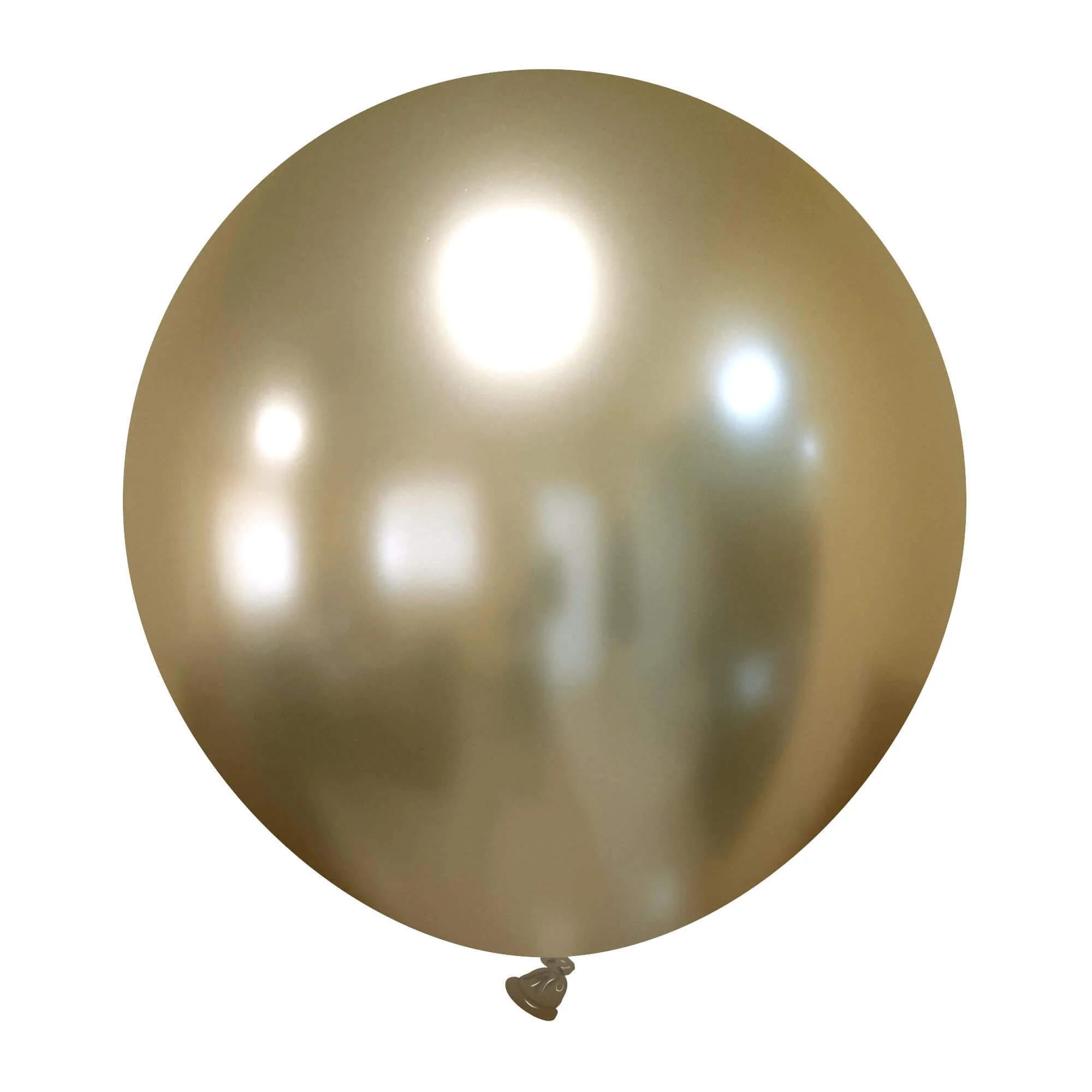 24" Cattex Titanium (Chrome/Mirror) Light Gold Latex Balloons (1 Per Bag)