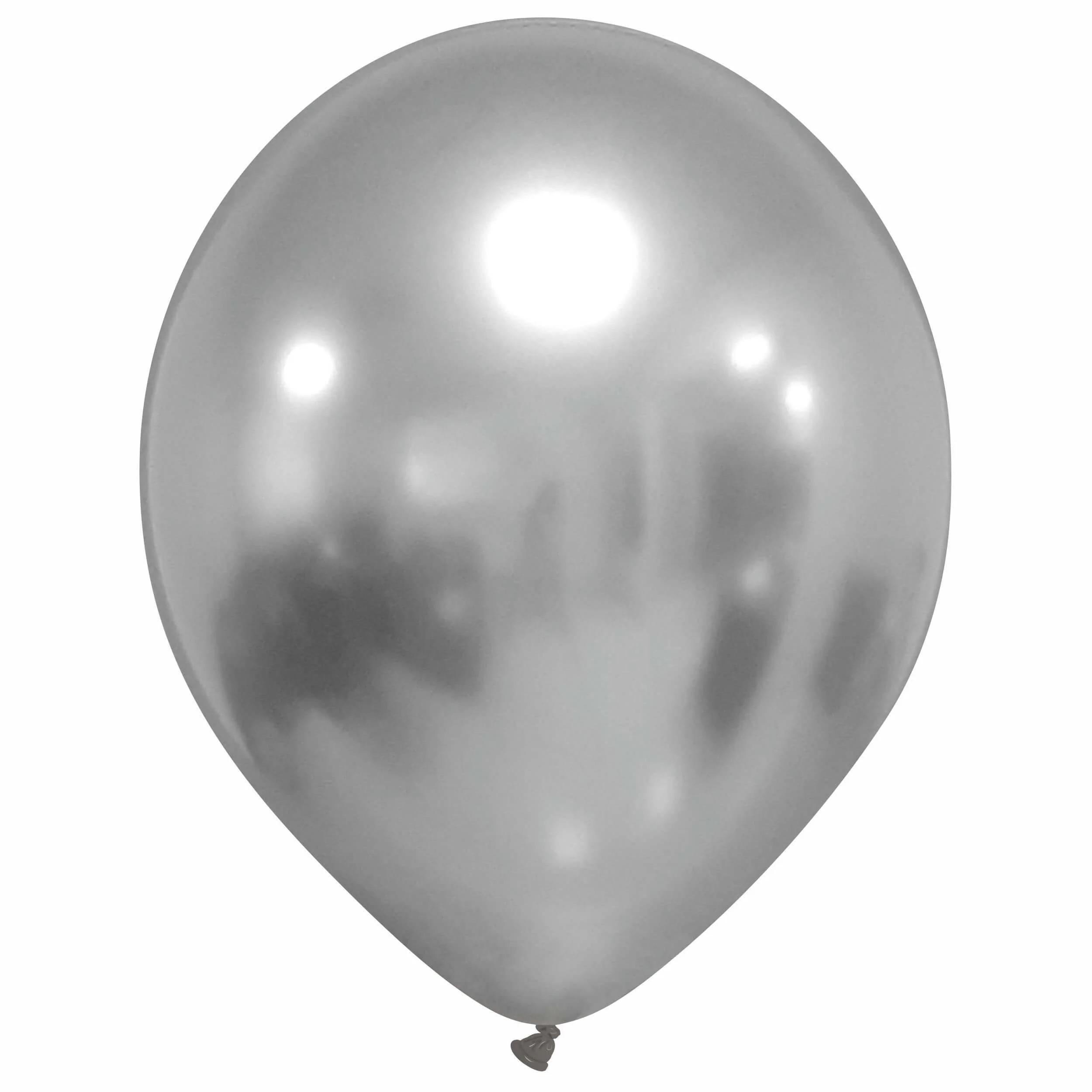 24" Cattex Titanium (Chrome/Mirror) Platinum Latex Balloons (1 Per Bag)