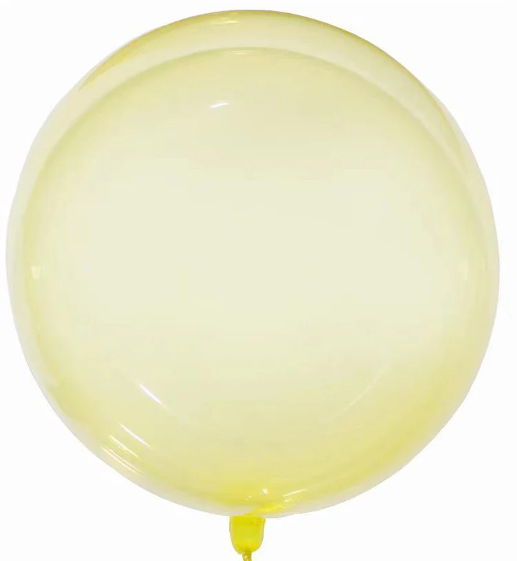 24" Crystal Colorful Bobo Balloon Gold Prestretched (10 Per Bag)