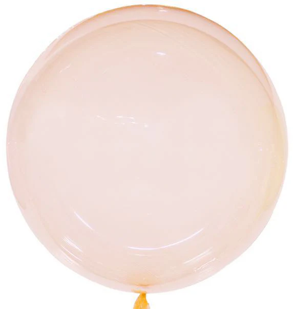 24" Crystal Colorful Bobo Balloon Orange Prestretched (10 Per Bag)