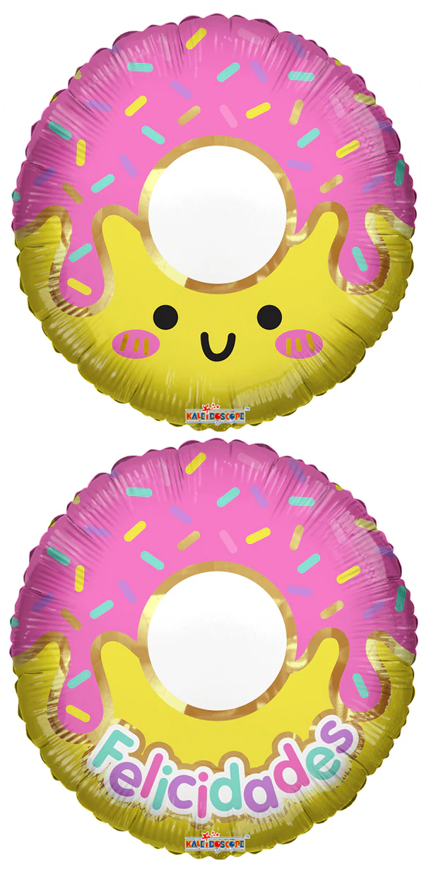 24" Dona Kawai Felicidades (Spanish) Foil Balloon