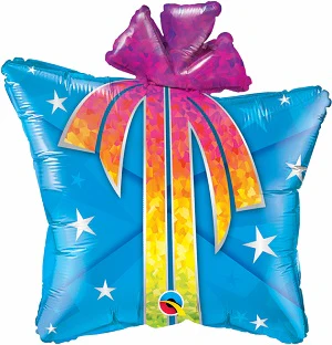 24" Fun & Funky Present Jumbo Mylar Balloon