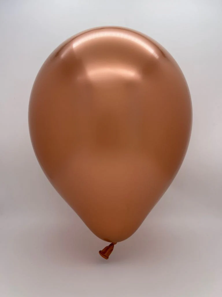 24" Kalisan Latex Balloons Mirror Copper (5 Per Bag) - Image 2