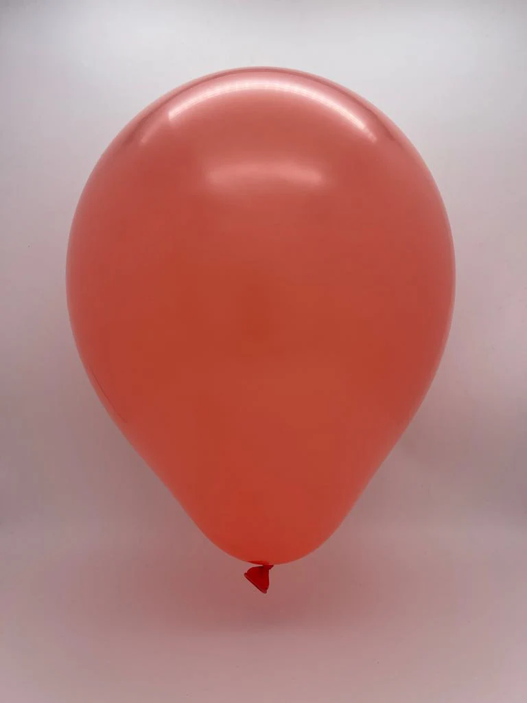 24" Kalisan Latex Balloons Standard Coral (5 Per Bag) - Image 2