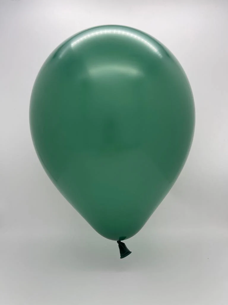 24" Kalisan Latex Balloons Standard Dark Green (5 Per Bag) - Image 2