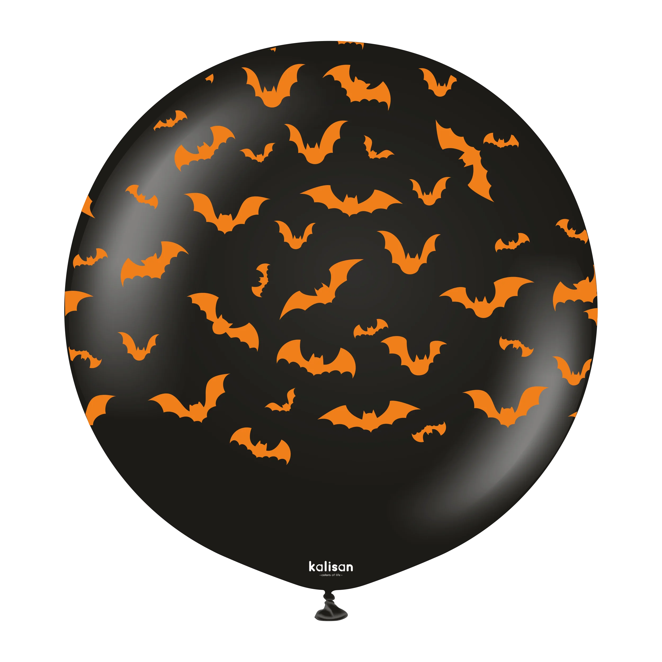 24" Kalisan Print Halloween Bats Latex Balloons (1 Per Bag)
