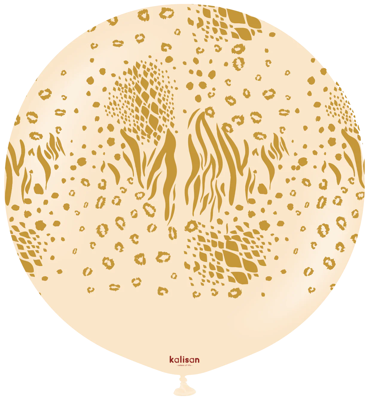 24" Kalisan Safari Mutant Blush (Printed Gold-1 Per Bag) Latex Balloons