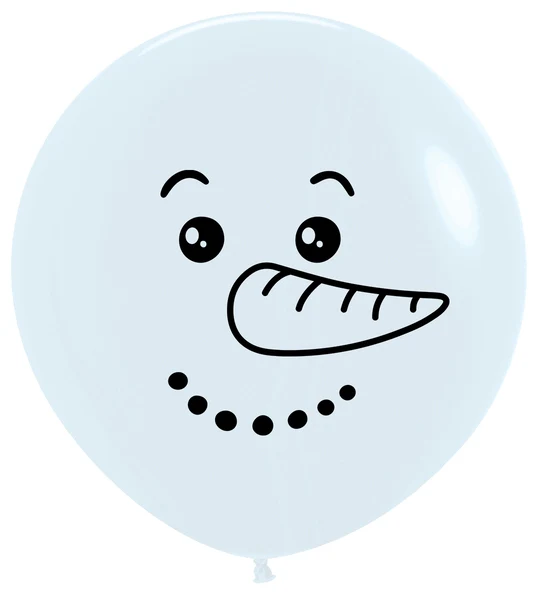 24" Latex Balloons (10 Pcs/Bag) Snowman Betallatex Sempertex/Betallatex