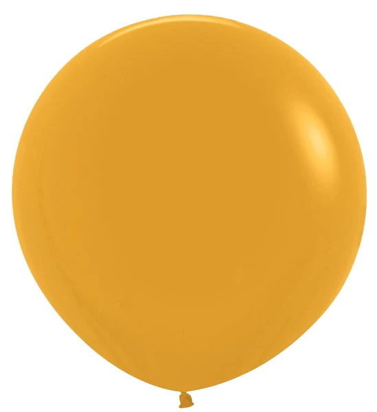 24" Latex Balloons (3 Per Bag) Deluxe Mustard Sempertex/Betallatex