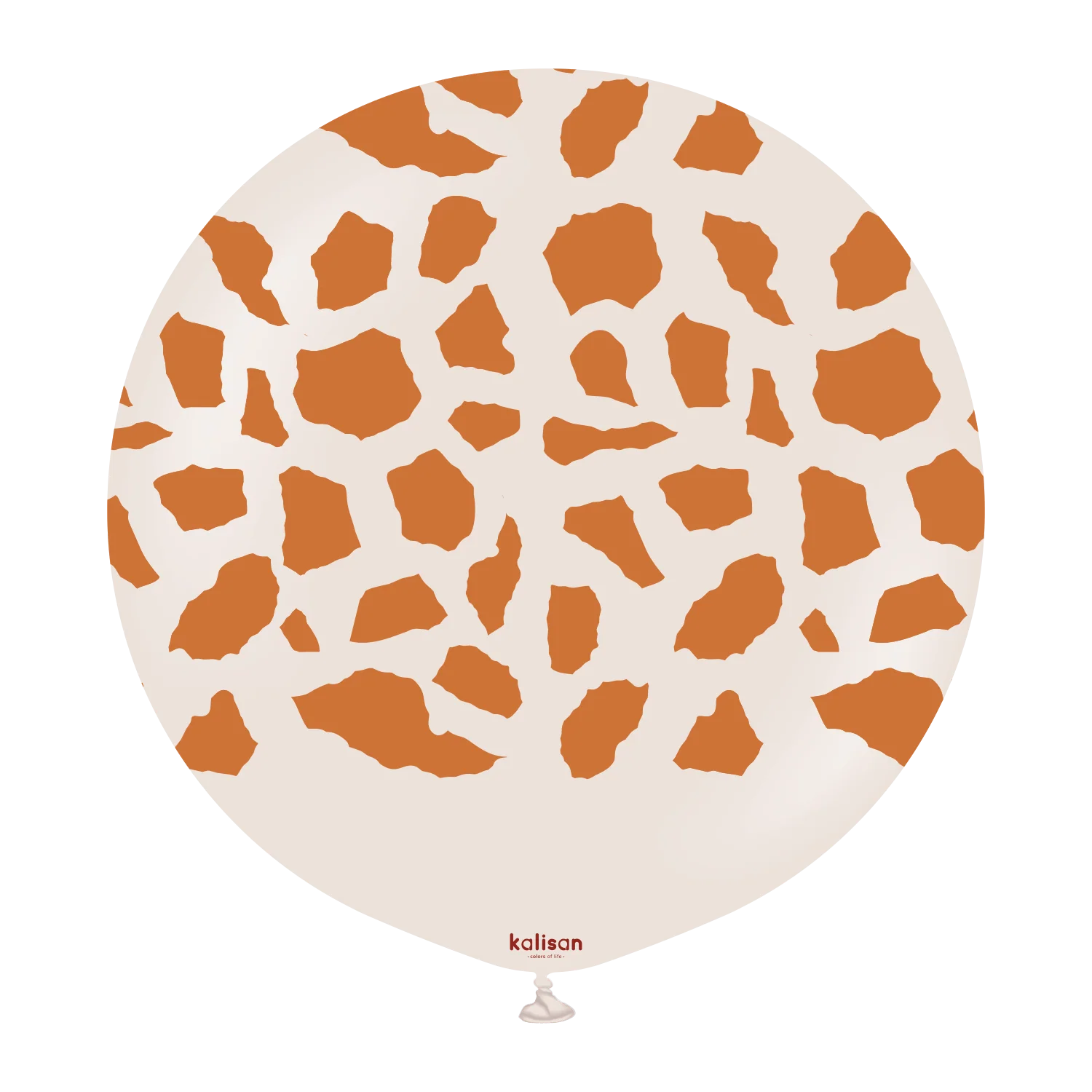 24" Latex Printed Balloons (Giraffe) White Sand (1 Per Bag)