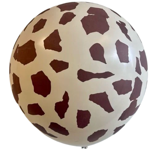 24" Latex Printed Balloons (Giraffe) White Sand (1 Per Bag) - Image 2
