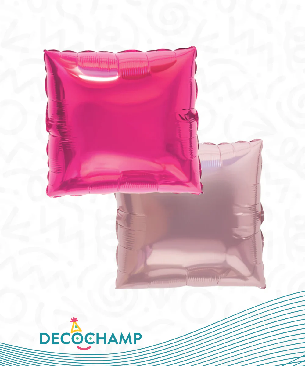 24" Decochamp Brand Deco Square (2 Balloons Per Package) Hot Pink & Baby Pink Balloon