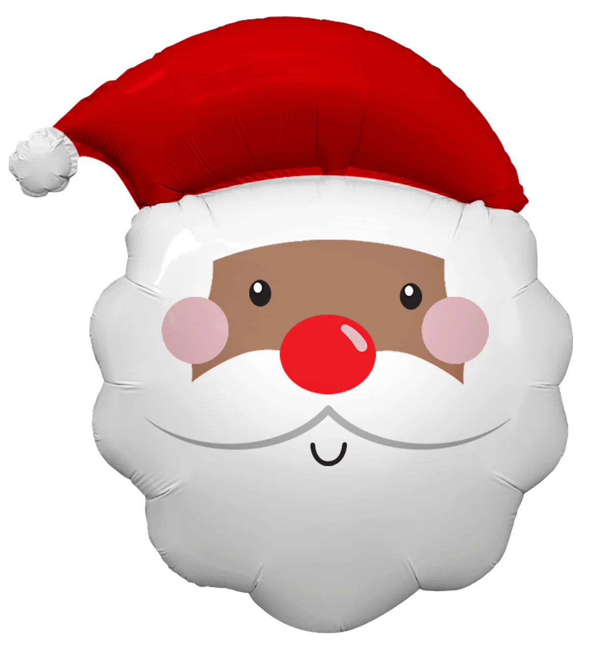24" Feelin Festive Santa Clause, Cocoa Skin Tone Foil Balloon