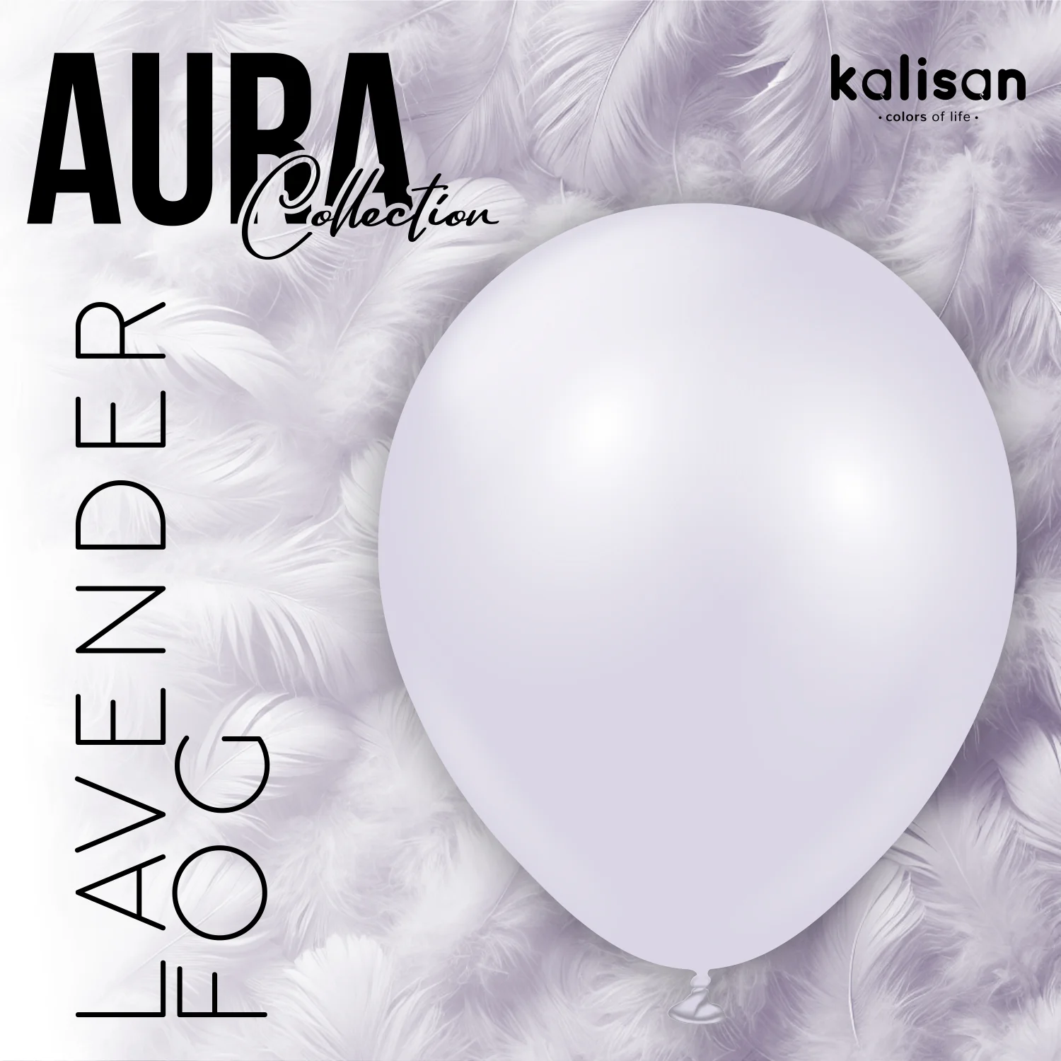 24" Kalisan Brand Latex Balloons Aura Lavender Fog (2 Per Bag) - Image 4