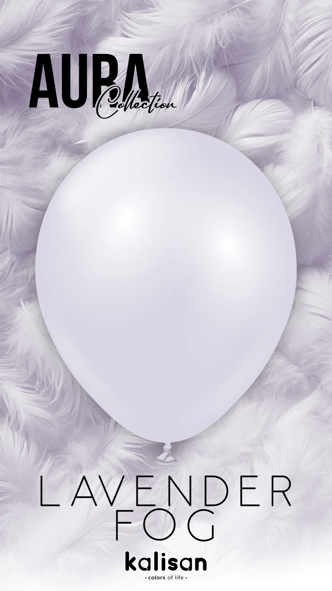24" Kalisan Brand Latex Balloons Aura Lavender Fog (2 Per Bag) - Image 5