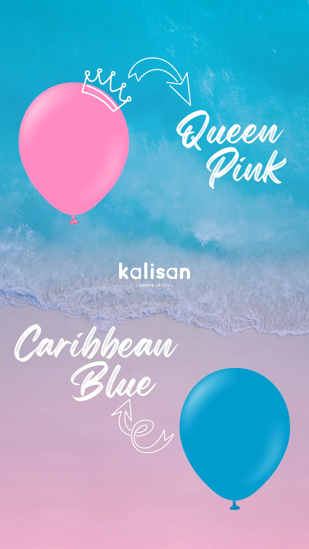 24" Kalisan Latex Balloons Standard Caribbean Blue (5 Per Bag) - Image 10
