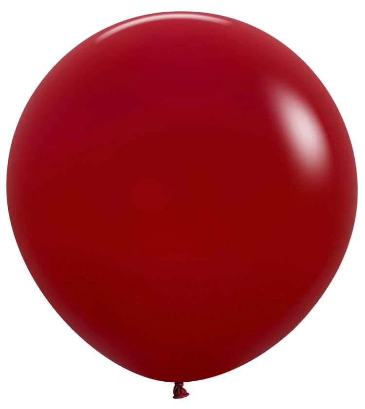 24" Sempertex/Betallatex Latex Balloons (3 Per Bag) Deluxe Imperial Red