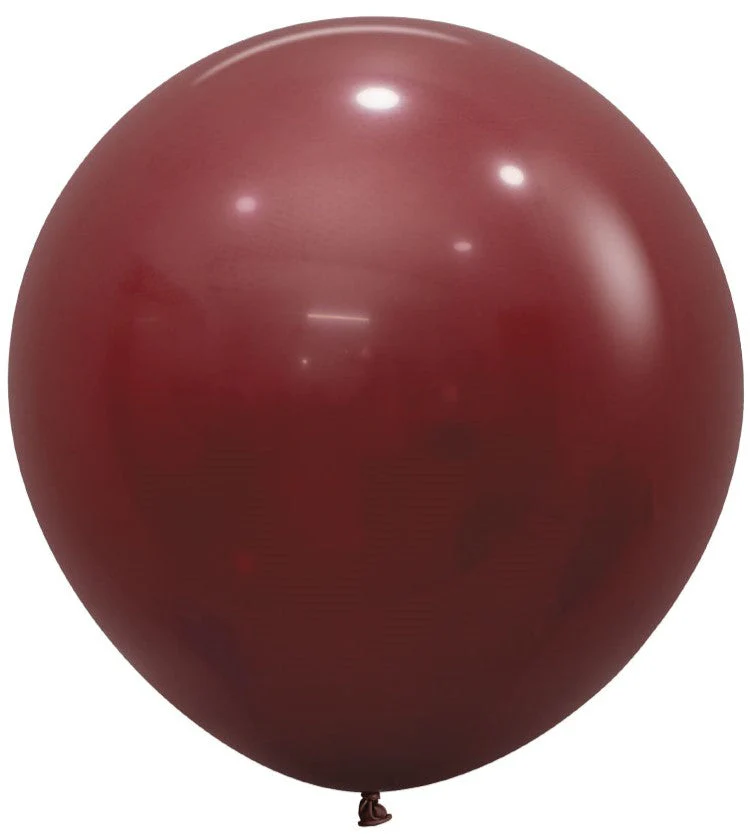 24" Sempertex/Betallatex Latex Balloons (3 Per Bag) Deluxe Merlot - Image 2