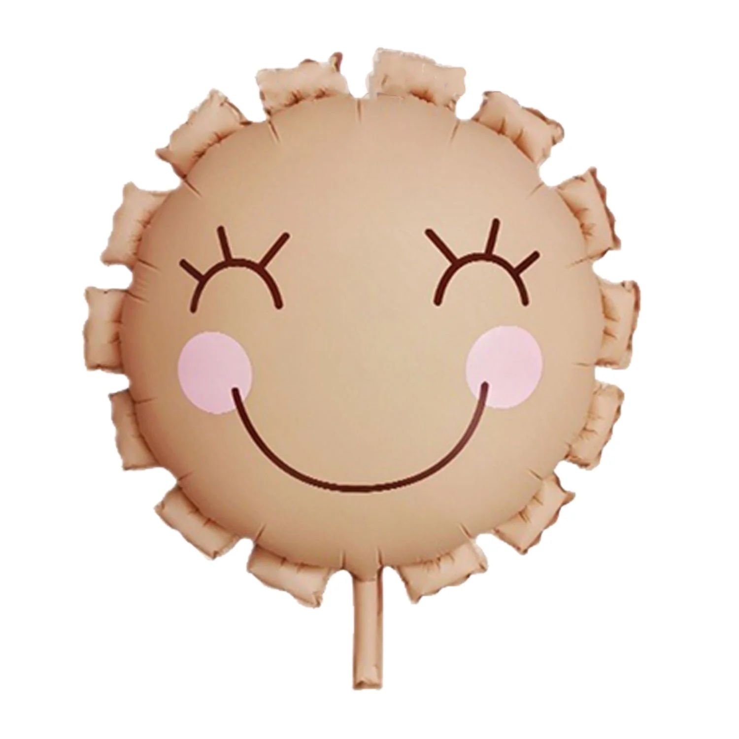 24" Smiling Matte Petal Flower Foil Balloon Brown