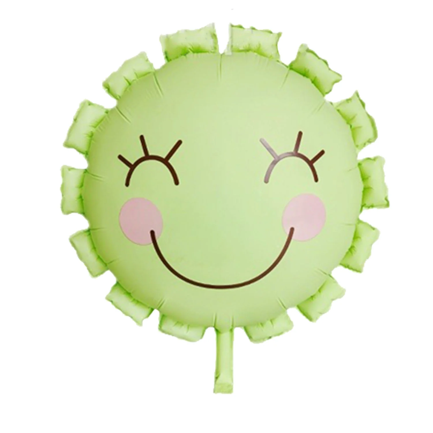24" Smiling Matte Petal Flower Foil Balloon Green