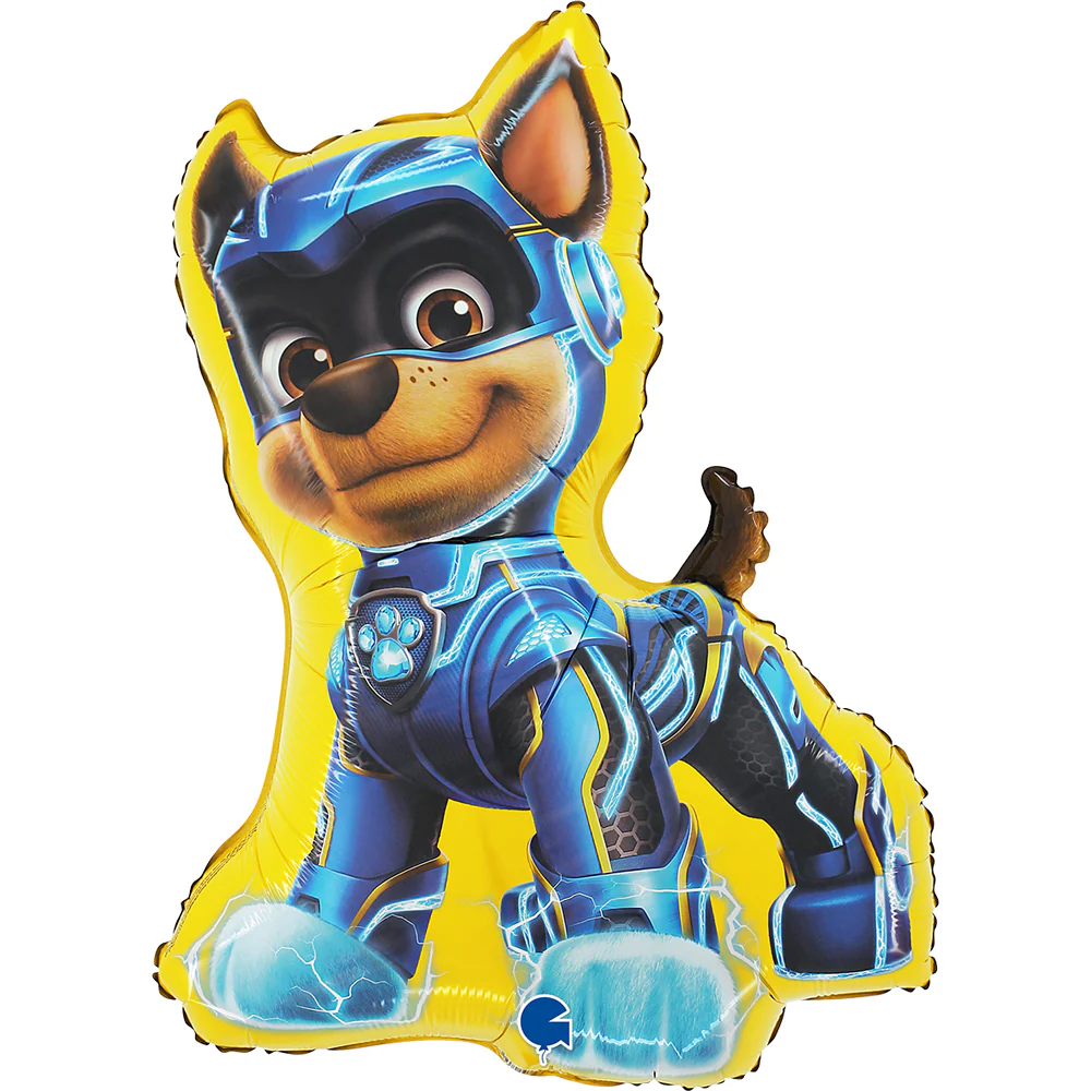 24" Paw Patrol Mighty Pups Chase Yellow Foil Balloon
