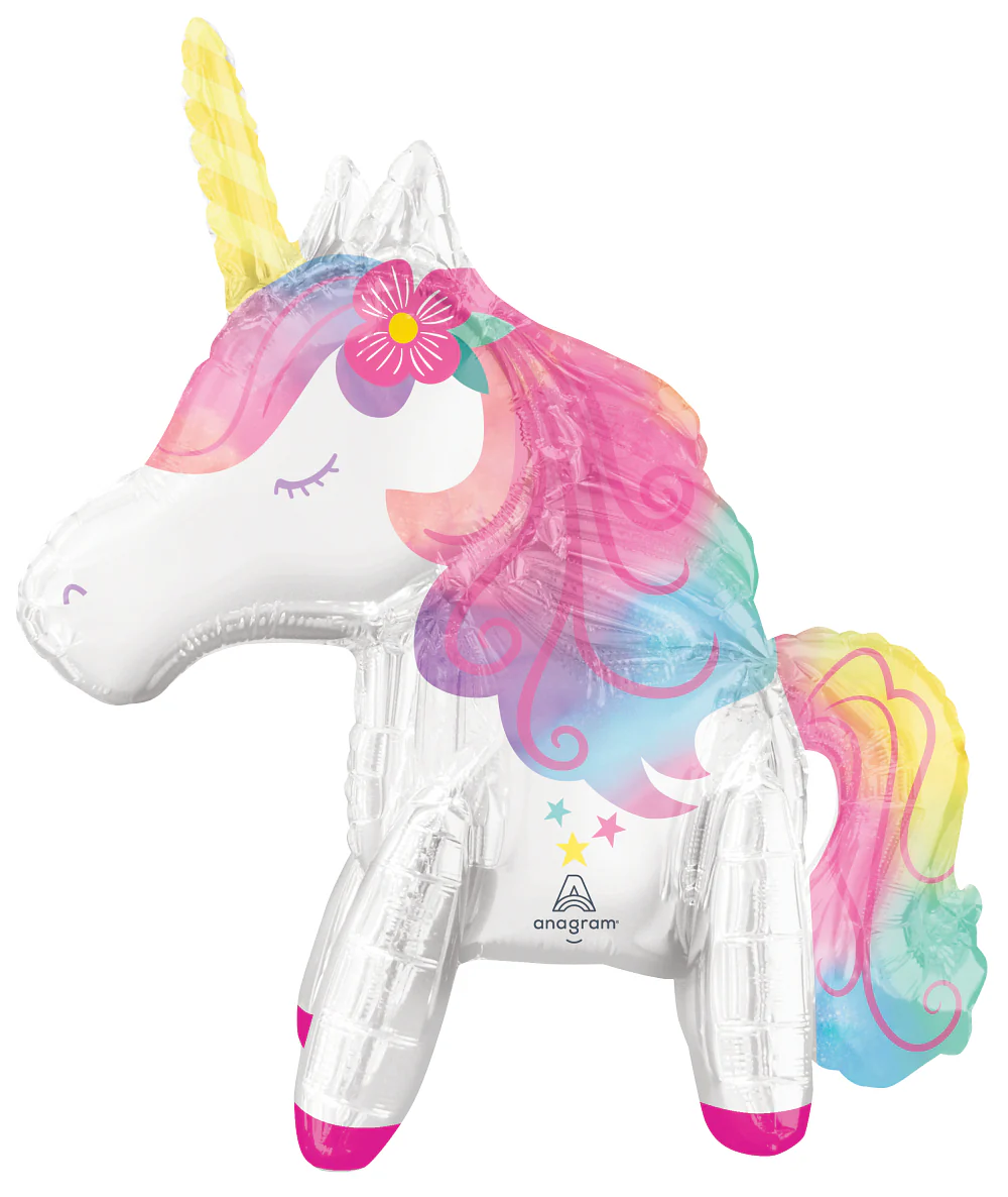 25" Airfill Only Multi-Balloon Enchanted Unicorn Foil Balloon