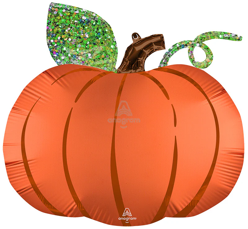 25" SuperShape Satin Infused Pumpkin Foil Balloon