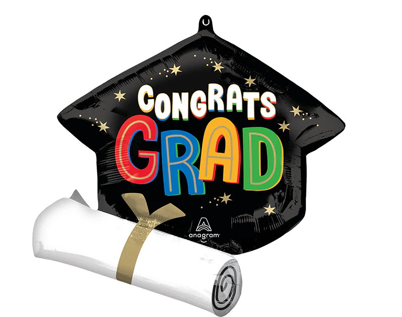 25" SuperShape Bright Future Congrats Grad Foil Balloon