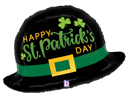 26" St Pat's Patricks Day Leprechaun Hat Foil Balloon