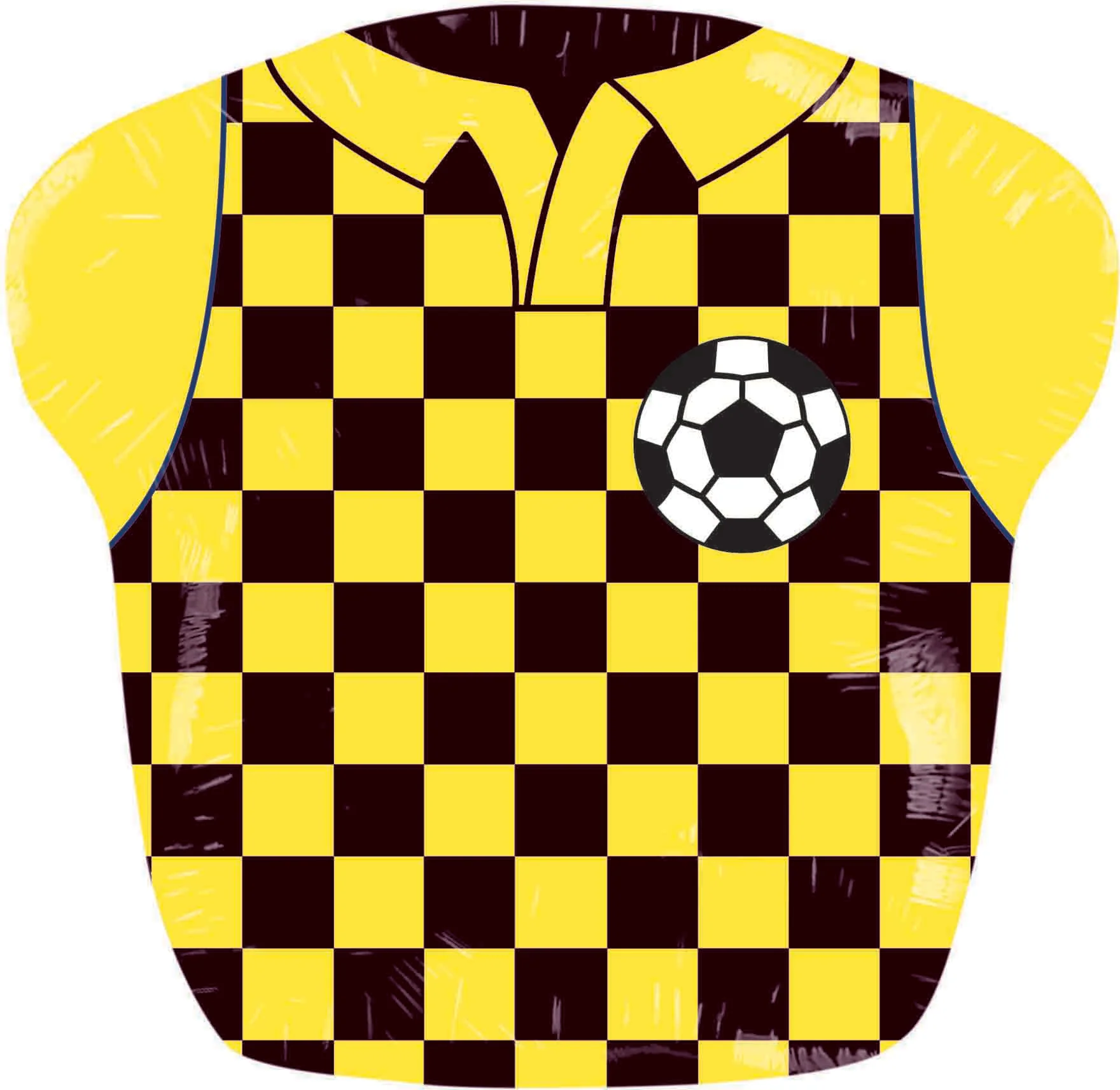 26" Soccer T-Shirt Yellow With Black Foil Balloon