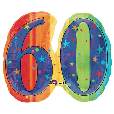 26" SuperShape ATP A Year to Celebrate 60 Balloon