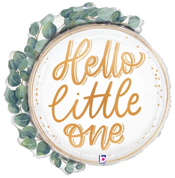 26" Hello Baby Eucalyptus Wreath Foil Balloon