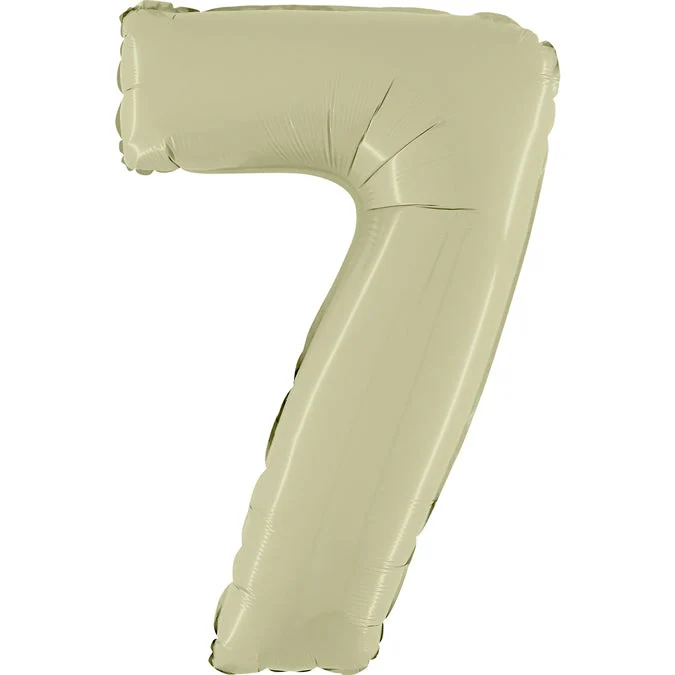 26" Number 7 Satin Olive Green Foil Balloon