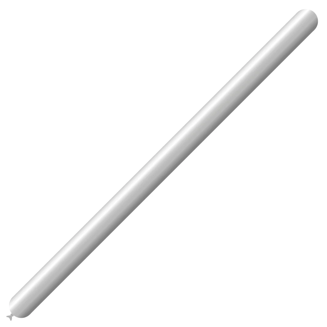 260BN Balloonia Brand Professional Line Twisting/Modelling Latex Balloons Brilliant Silver (50 Per Bag)