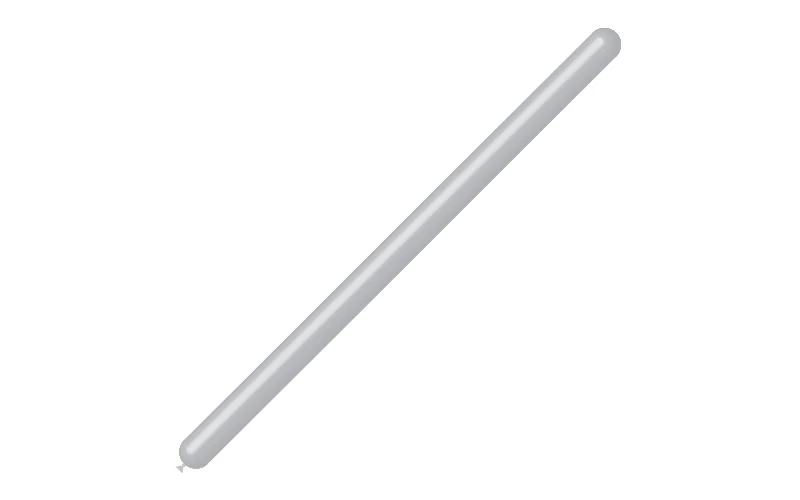 260BN Balloonia Brand Professional Line Twisting/Modelling Latex Balloons Metallic Silver (50 Per Bag) - Image 3