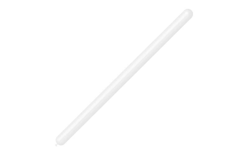 260BN Balloonia Brand Professional Line Twisting/Modelling Latex Balloons Metallic White (50 Per Bag) - Image 3