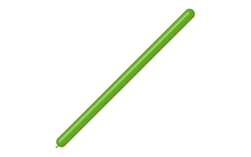 260BN Balloonia Brand Professional Line Twisting/Modelling Latex Balloons Standard Apple Green (50 Per Bag) - Image 3