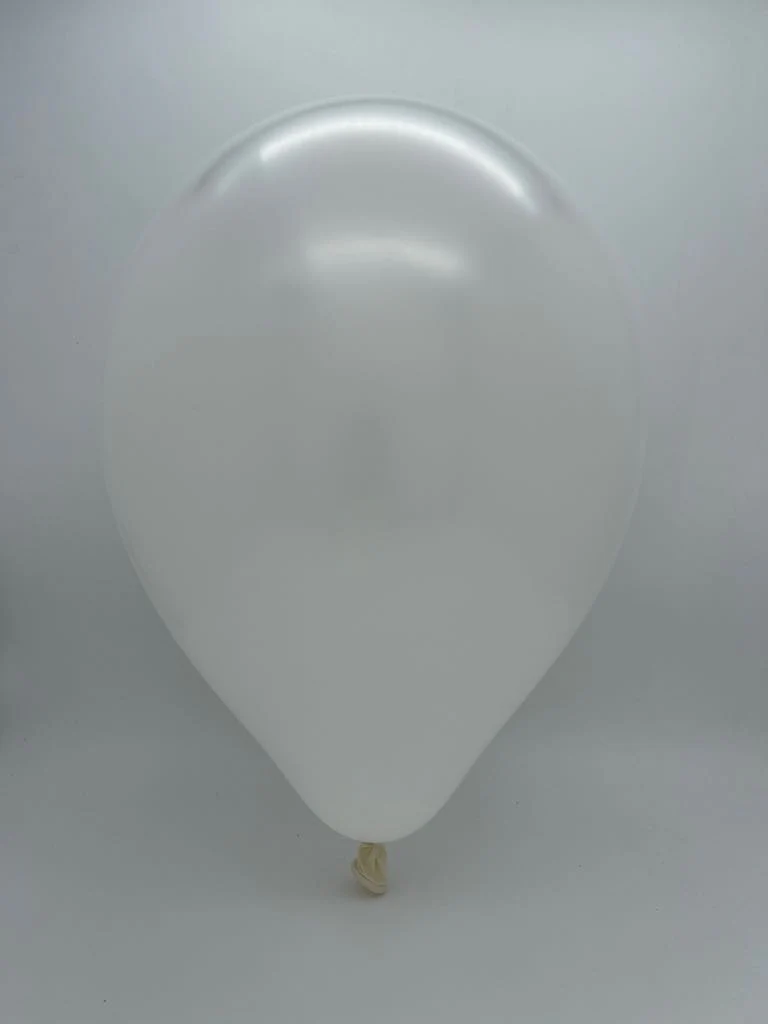 260D Metallic White Decomex Twisting Modelling Latex Balloons (100 Per Bag) - Image 2
