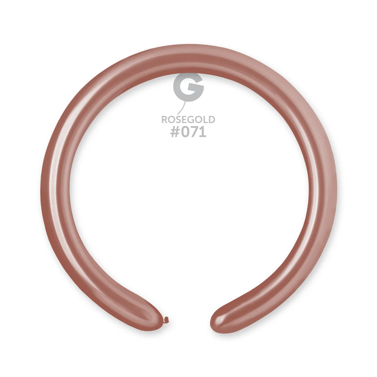 260G Gemar Latex Balloons (Bag of 50) Metallic Modelling/Twisting Rose Gold