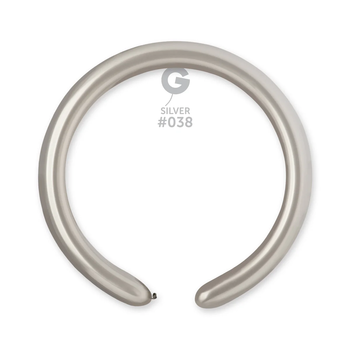 260G Gemar Latex Balloons (Bag of 50) Metallic Modelling/Twisting Silver
