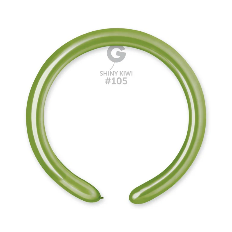 260G Gemar Latex Balloons (Bag of 50) Shiny Kiwi Twisting/Modelling