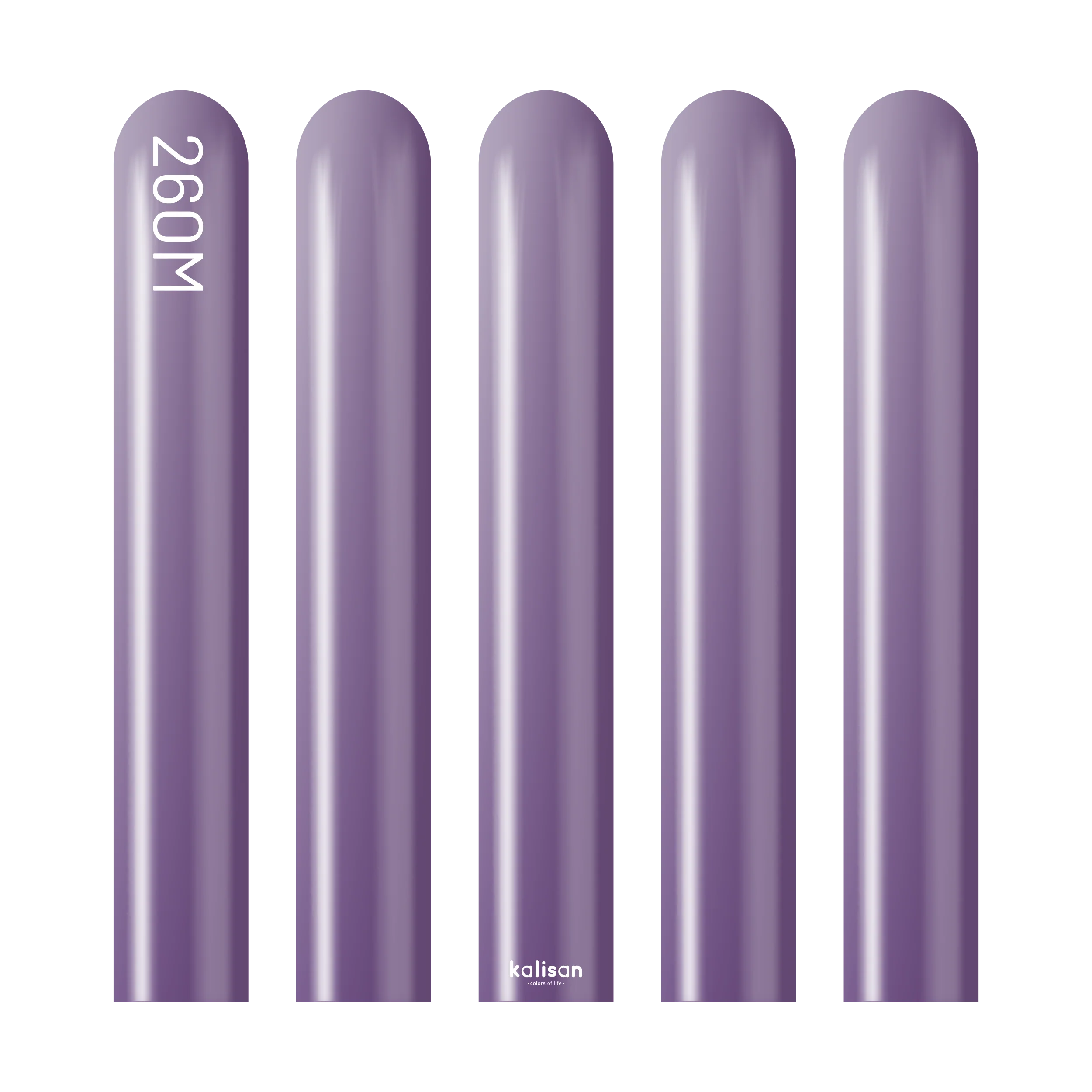 260K Kalisan Twisting Latex Balloons Mirror Violet (50 Per Bag)