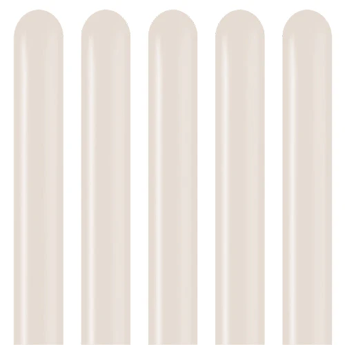 260K Kalisan Twisting Latex Balloons Retro White Sand (50 Per Bag) - Image 3