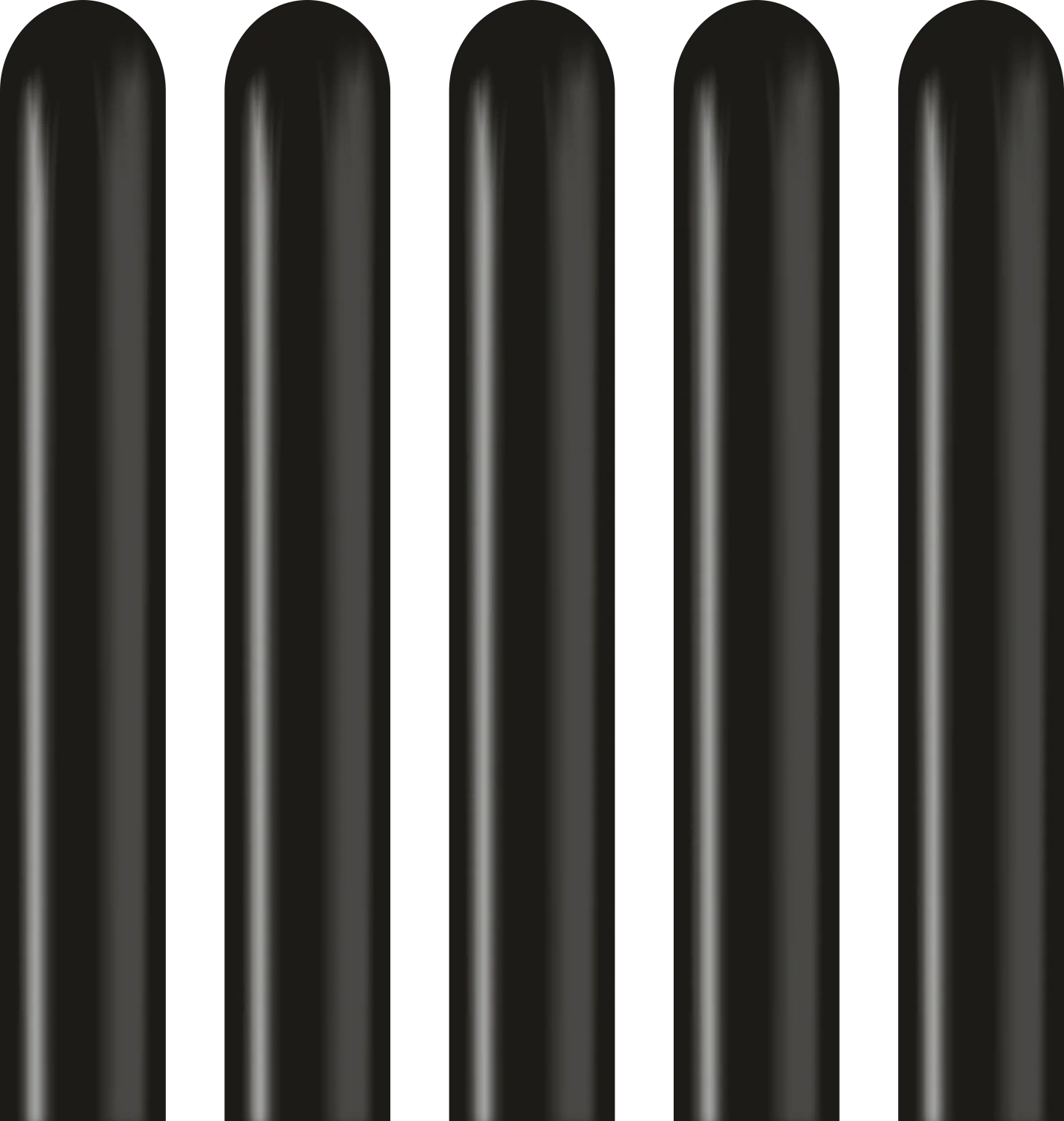 260K Kalisan Twisting Latex Balloons Standard Black (50 Per Bag) - Image 3