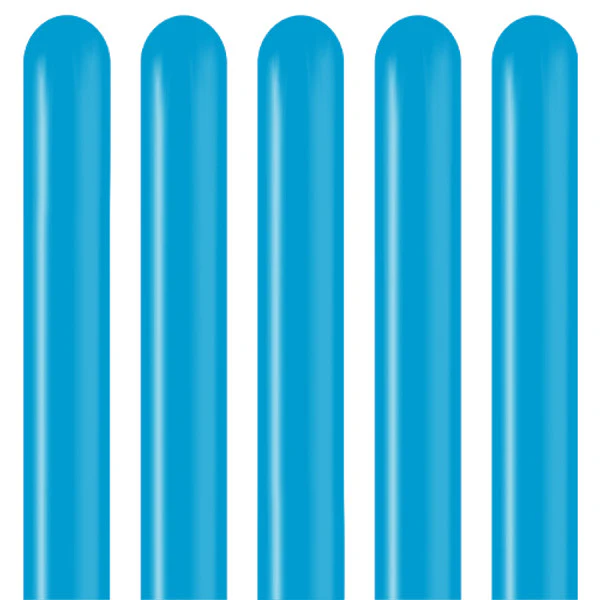 260K Kalisan Twisting Latex Balloons Standard Caribbean Blue (50 Per Bag) - Image 3