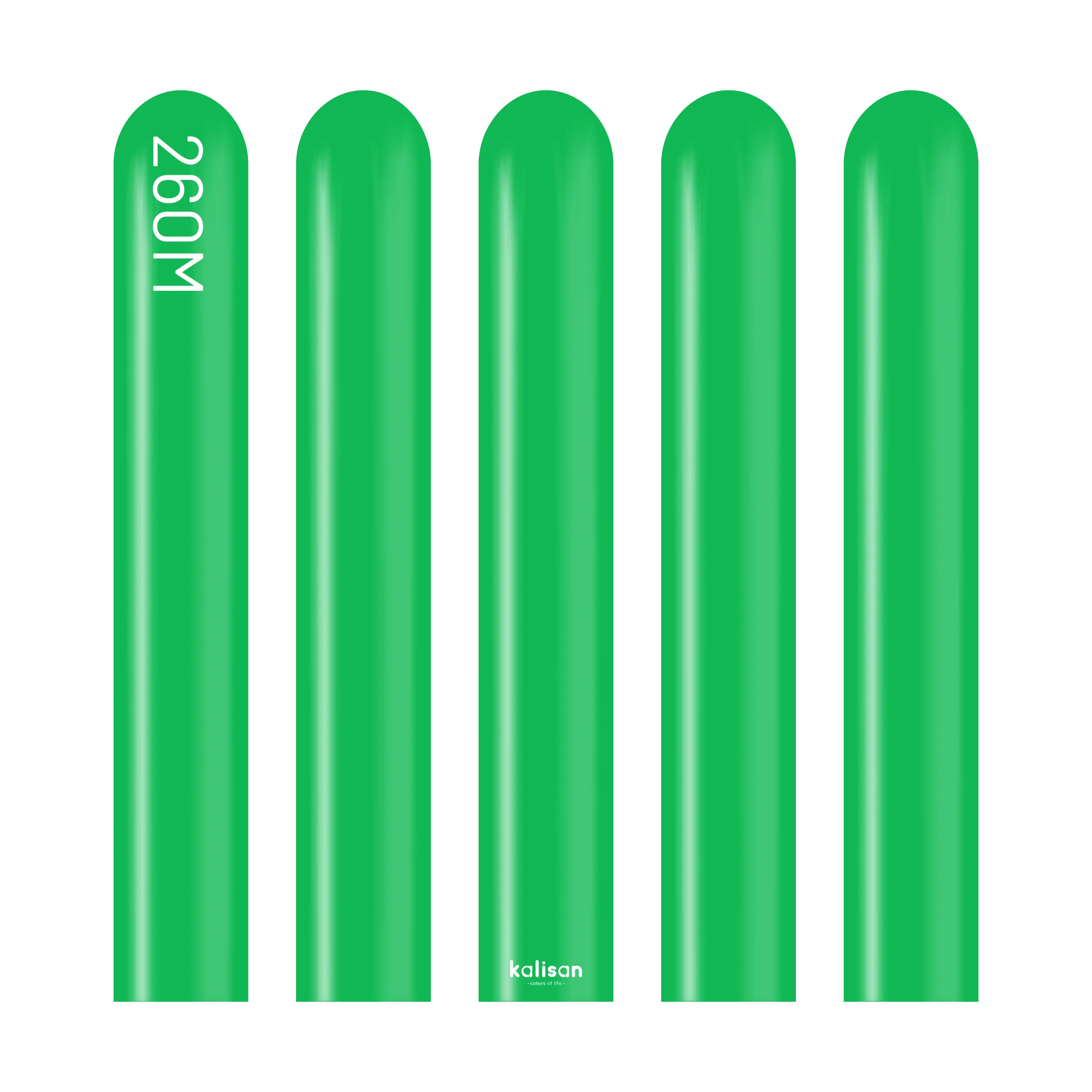 260K Kalisan Twisting Latex Balloons Standard Green (50 Per Bag)