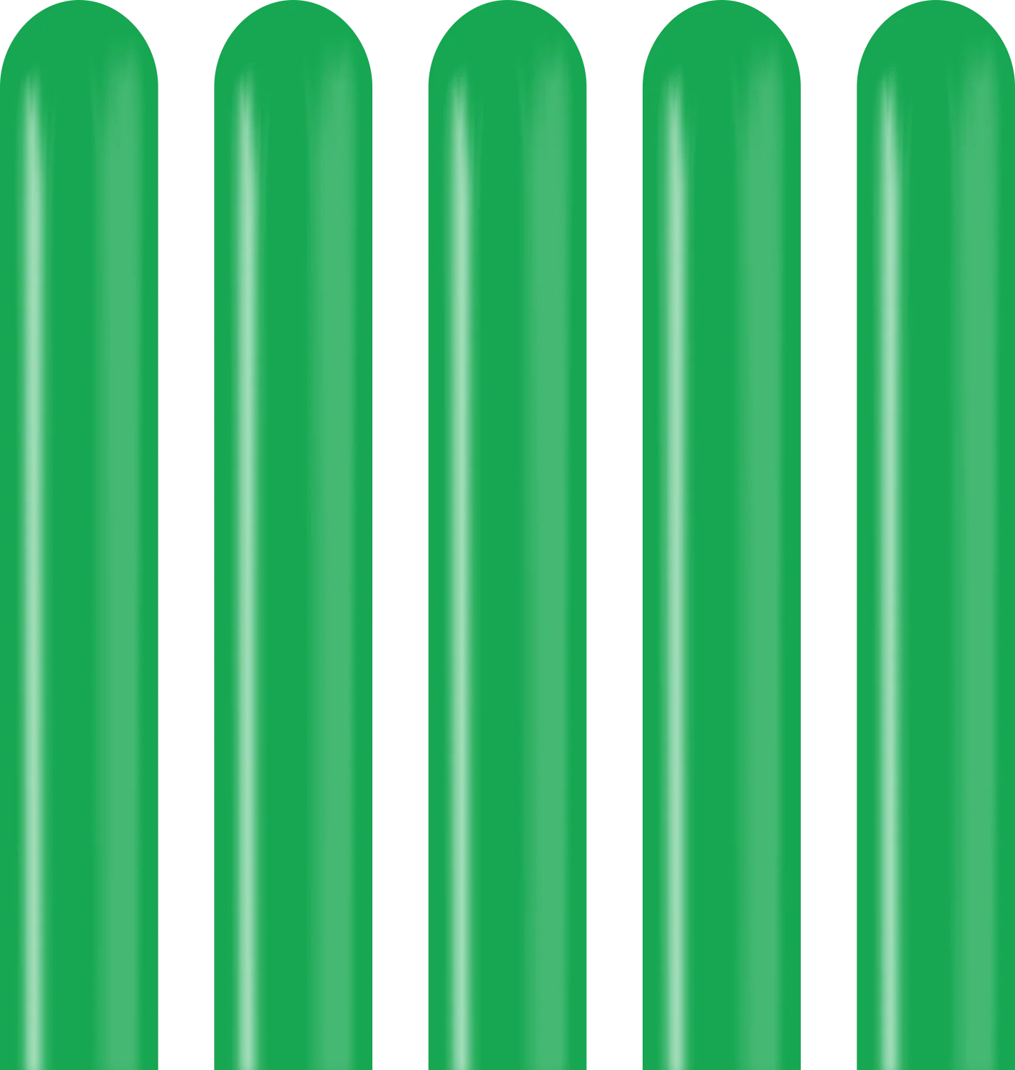 260K Kalisan Twisting Latex Balloons Standard Green (50 Per Bag) - Image 3
