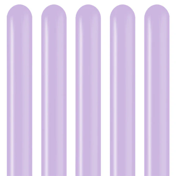 260K Kalisan Twisting Latex Balloons Standard Lilac (50 Per Bag) - Image 3